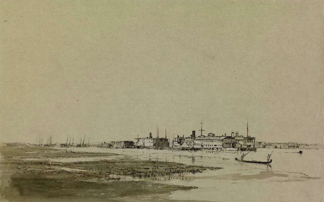 D. Maxwell, Basra Hospital Ships situated at the head of the Shatt-el-Arab The junction of the Euphrates and Tigris.